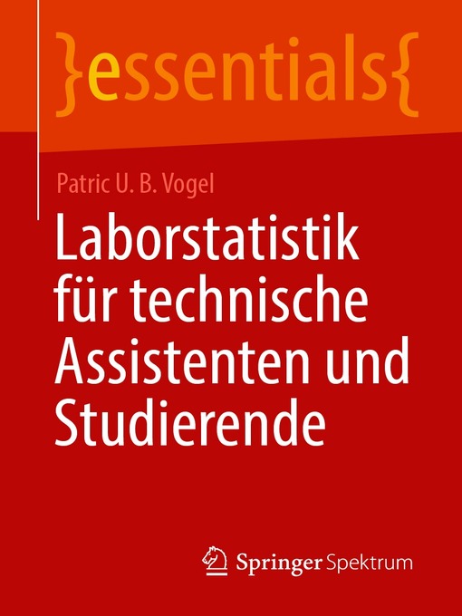 Title details for Laborstatistik für technische Assistenten und Studierende by Patric U. B. Vogel - Available